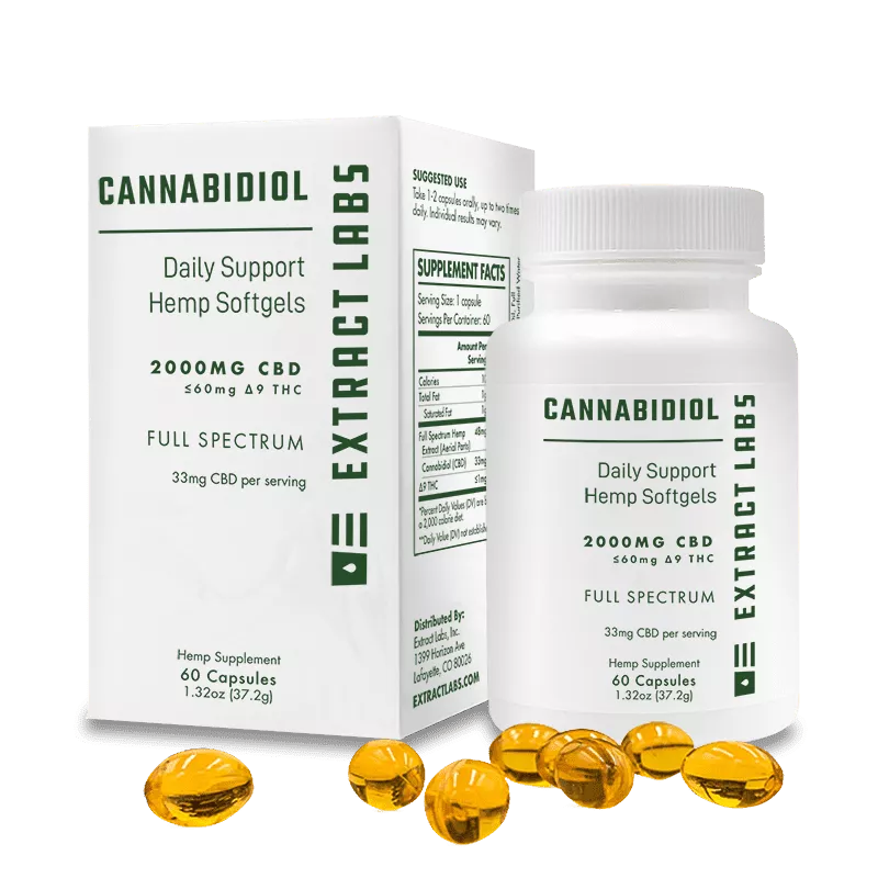 Gélules CBD 2000 mg Extract Labs – 60 pièces