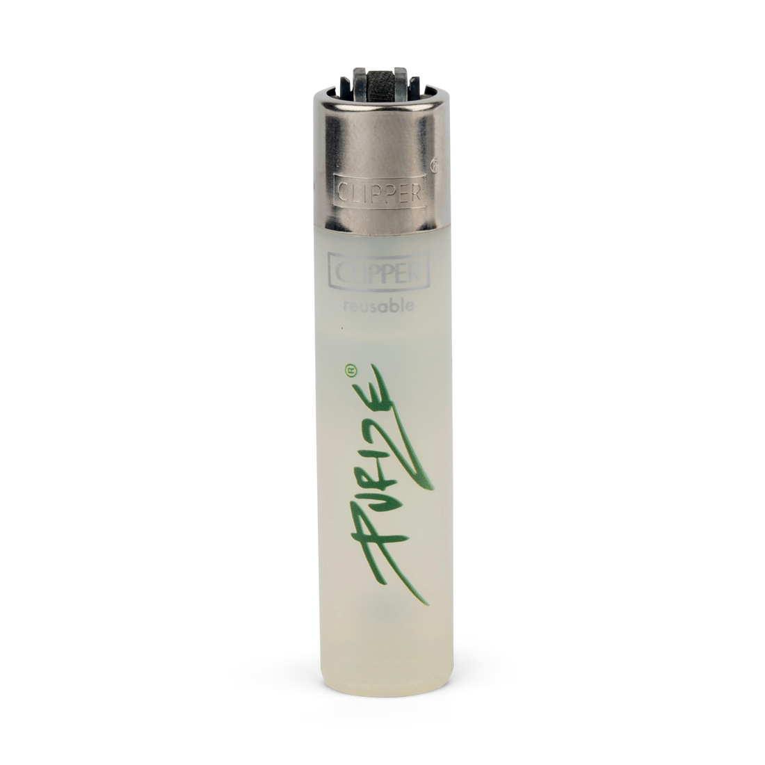 Briquet PURIZE x CLIPPER blanc translucide