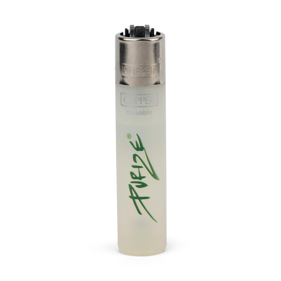 Briquet PURIZE x CLIPPER blanc translucide
