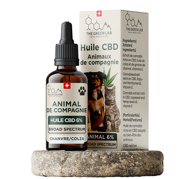 Huile CBD pour chien et chat Broad Spectrum sans THC – The Green Lab Suisse