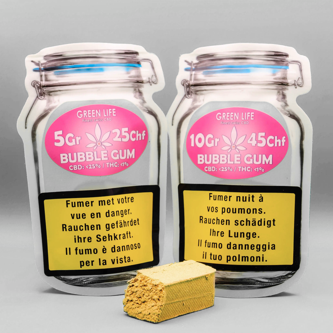 Bubble Gum CBD Hash – pollen Full Spectrum suisse Green Life