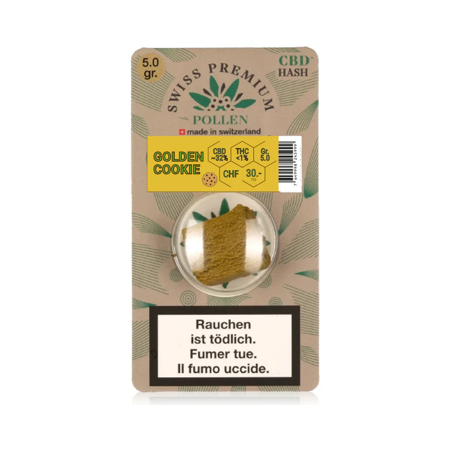 Golden Cookie – hash CBD Swiss Premium Pollen