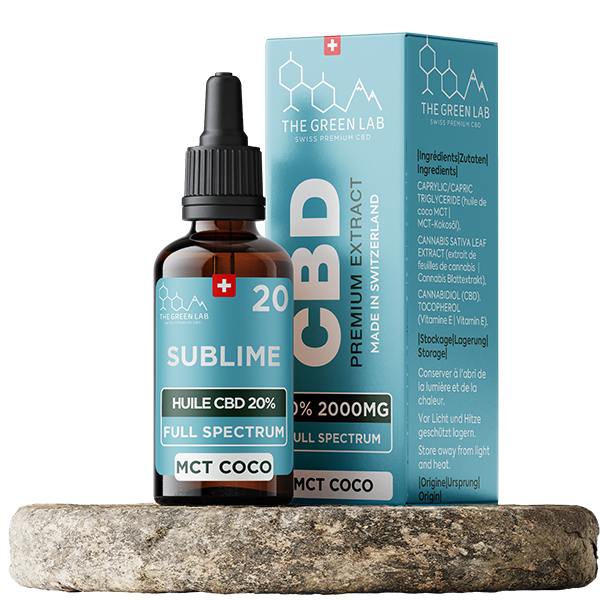 Huile CBD Sublime Full Spectrum MCT coco – The Green Lab Suisse